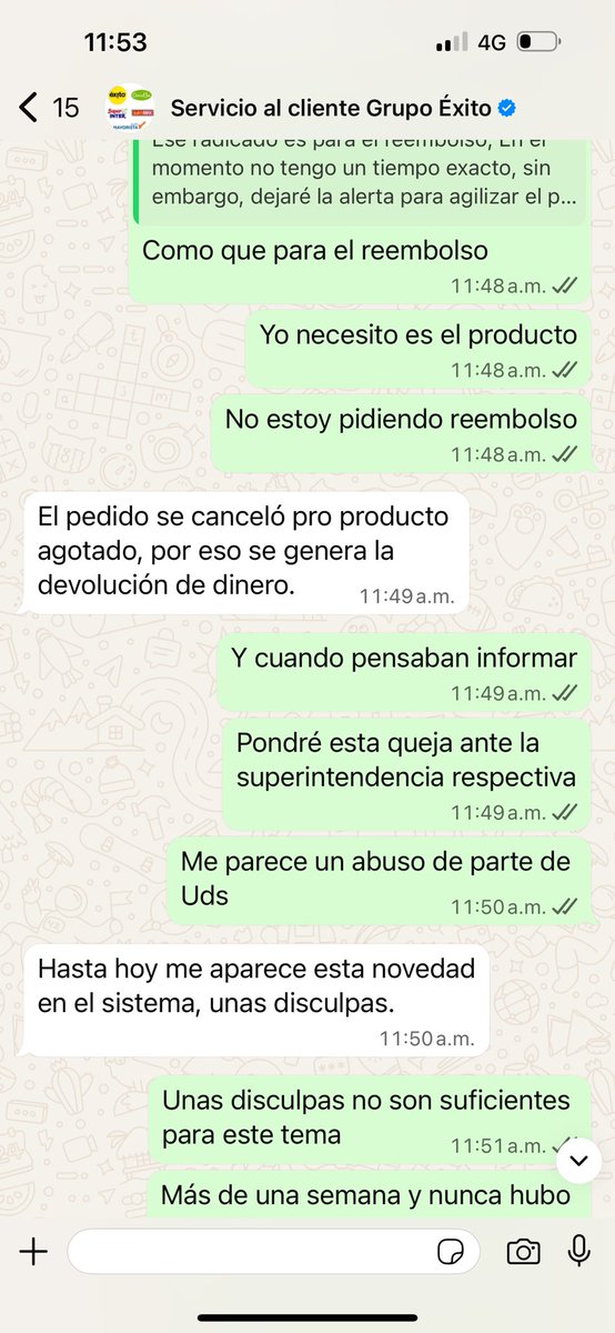 orjoalvarado's tweet photo. Las grandes empresas no paran con los abusos, el famoso @almacenesexito, vende on line, cobra de forma inmediata de la tarjeta de crédito y hoy después de una semana sin recibir el pedido, escribo y así sin más me informan que el pedido había sido cancelado @sicsuper https://t.co/pVuyrB6kbD