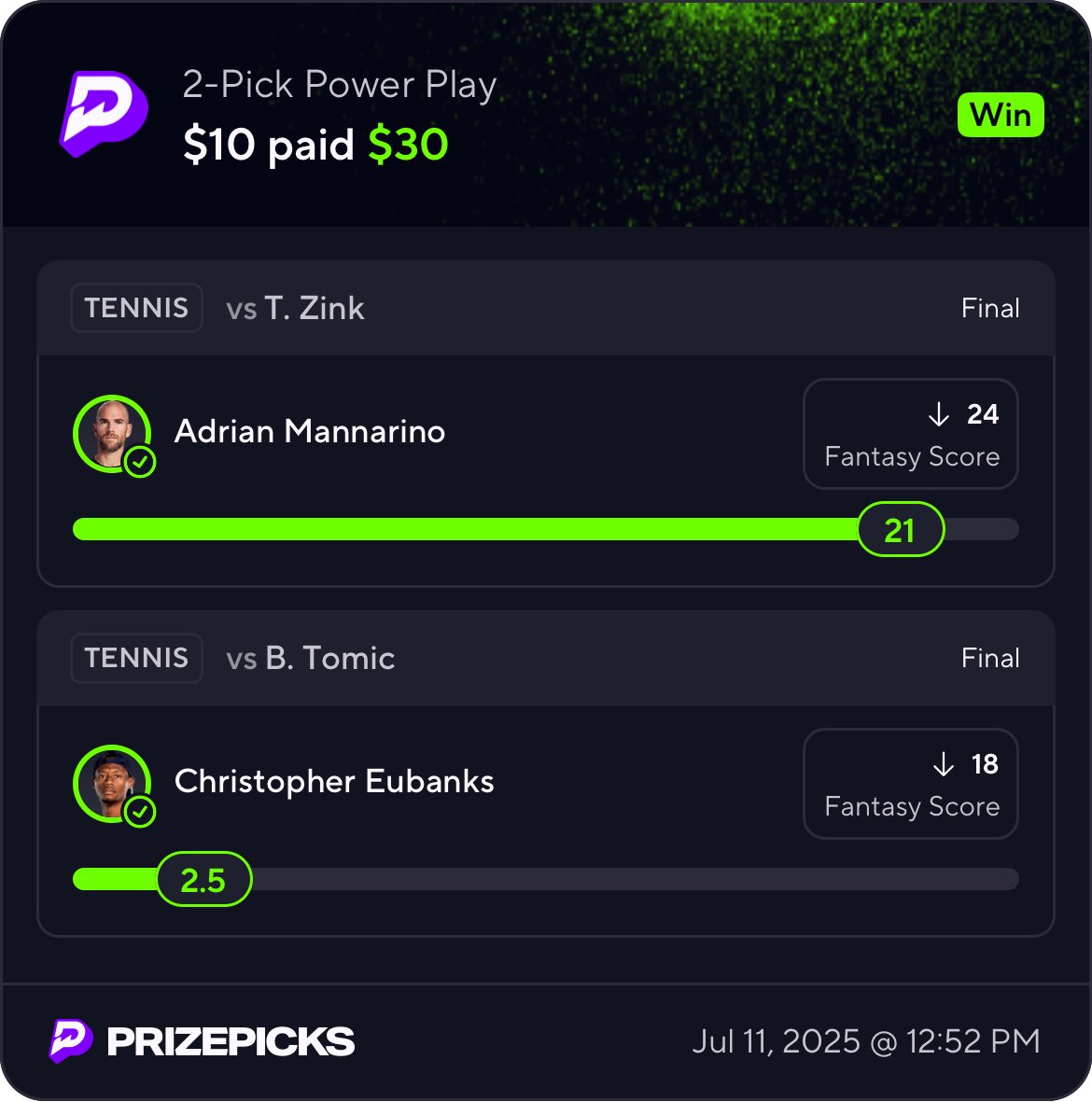 Mont (@strive87) on Twitter photo Ah <a href="/TennisPlays247/">TennisPlays247</a> Banger ✅✅💵
#SportsBettingX #GamblingX #GamblingCommunity #PrizePicks #Tennis Ah <a href="/TennisPlays247/">TennisPlays247</a> Banger ✅✅💵
#SportsBettingX #GamblingX #GamblingCommunity #PrizePicks #Tennis