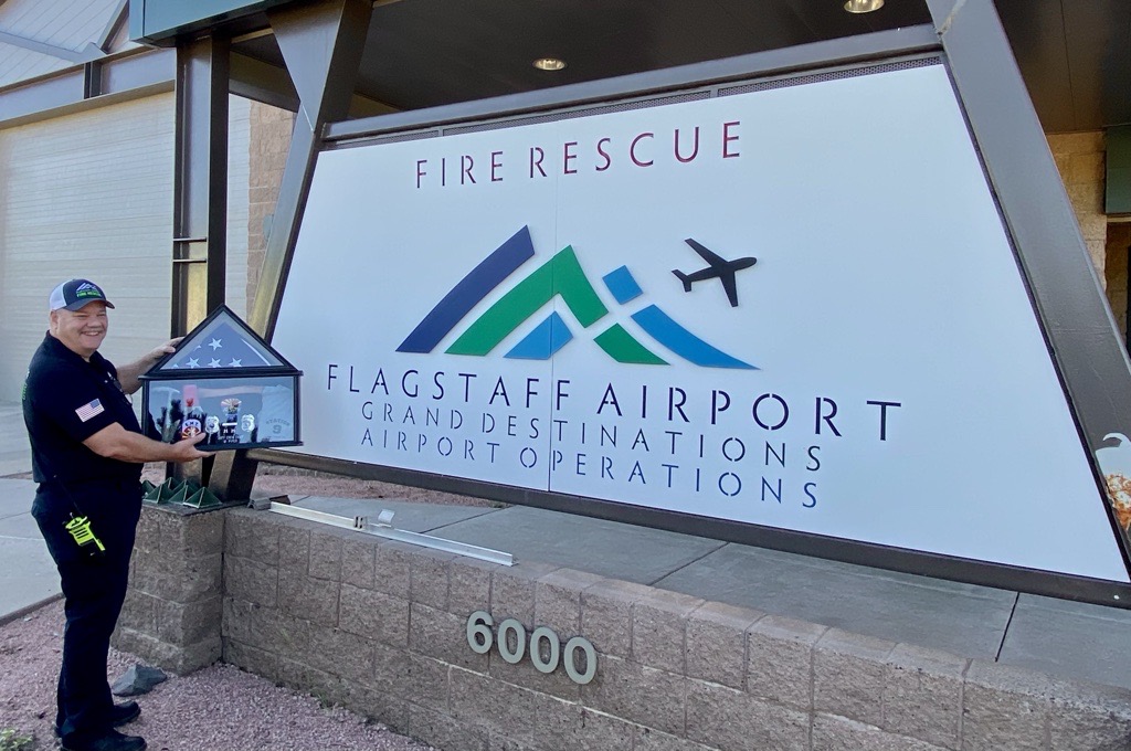FlyFlagstaffAZ's tweet image. This morning, we celebrated the retirement of one of our Aircraft Rescue Firefighter Captains after more than 21 years of dedicated service 🔥✈️. Wishing you a well-deserved and fulfilling retirement, Captain! 🎉👏