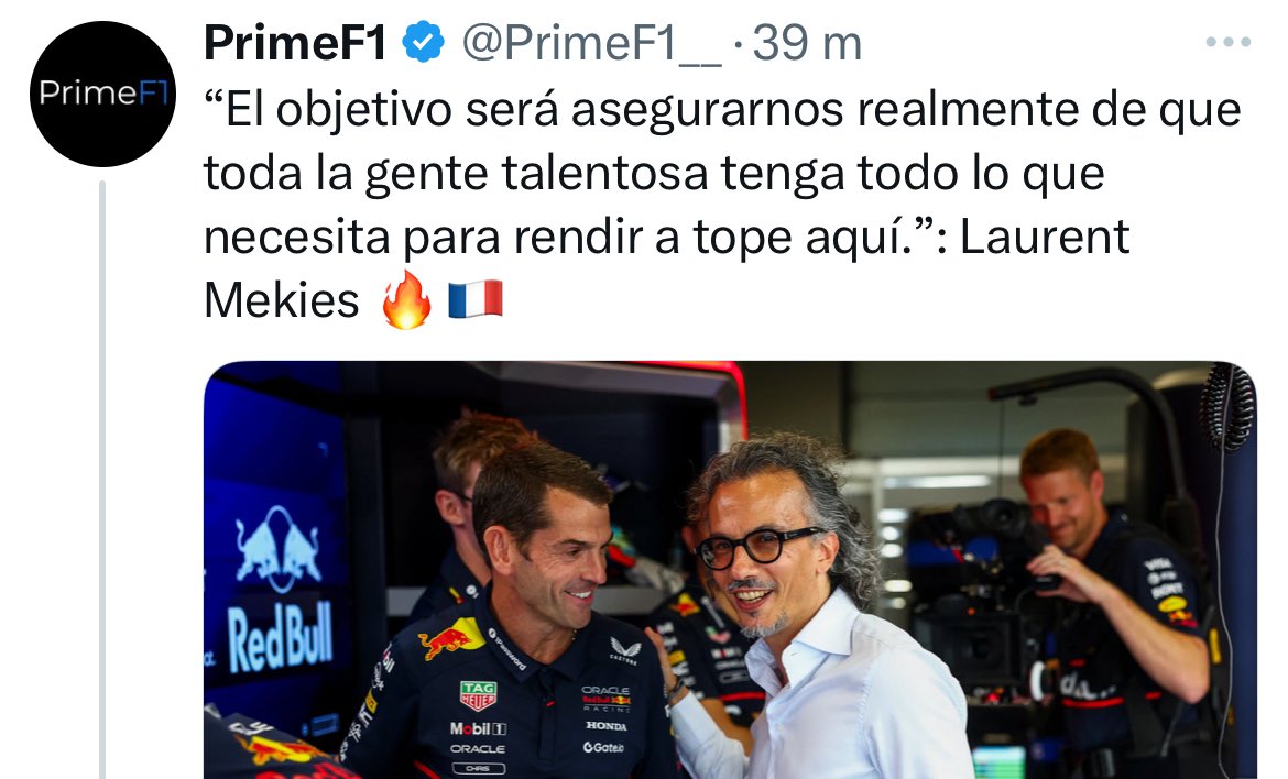 Se acerca el momento en que los equipos pondrán sobre la balanza sus alineaciones para el próximo año. Por eso es que había que esperar para tener sobre la mesa todas las opciones, no solo Cadillac.

Habrá de dónde elegir para PER. 🇲🇽