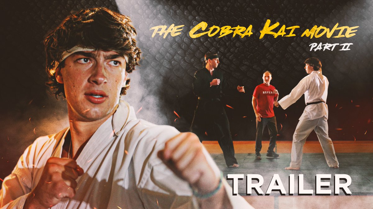 LetsBeWater's tweet image. This crazy #CobraKai journey keeps throwing up surprises! Honoured to work with the wonderful @baylenlevine on the YT thumbnail for last nights trailer drop - trust me, you do NOT wanna miss this!!!