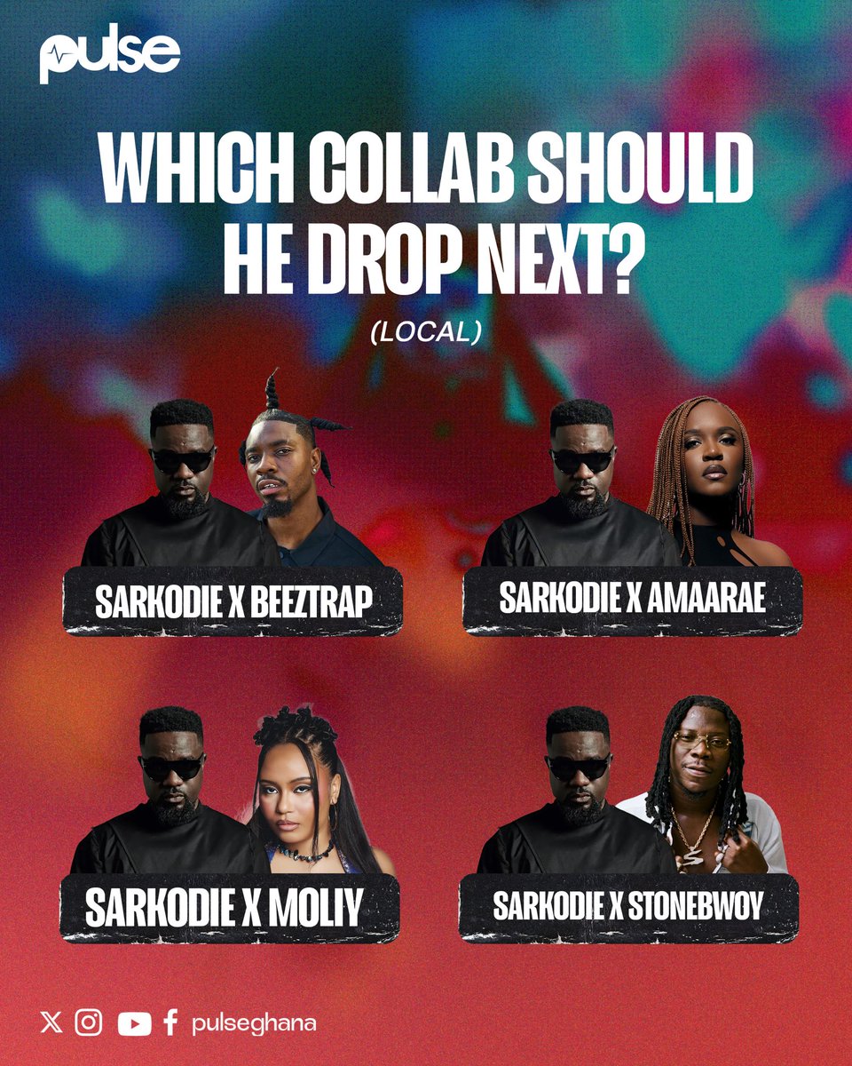 PulseGhana's tweet photo. It’s @sarkodie’s birth month, and we’re turning up the heat! 🔥
If you could wish for one dream collab with Sark, local and international, who would it be? 🎤🌍
Drop your picks below and let’s manifest some magic! ✨👇
#PulseWantsToKnow #PulseList #SarkNation https://t.co/MROsc6uIwd