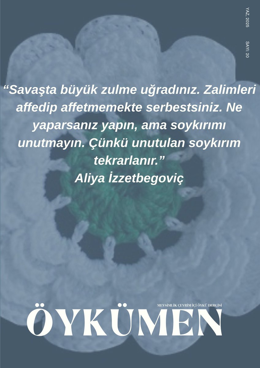 OykumenEdebiyat's tweet photo. Öykümen Edebiyat'ın 20. Sayısı siz değerli okurlarımıza sunuyoruz.

Okumak için:

https://t.co/MeckCWBbmC https://t.co/ceNnOySTnn