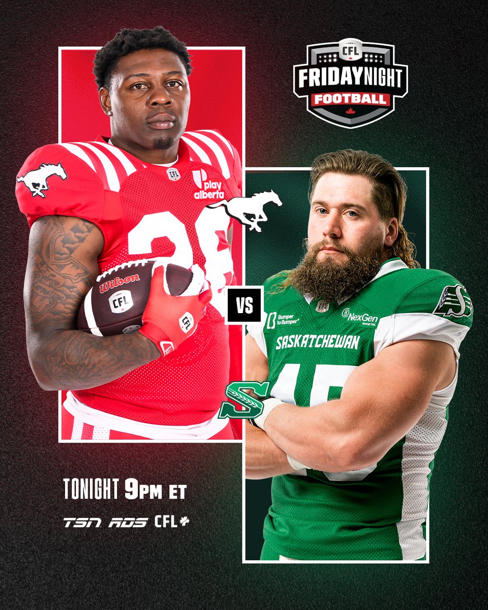 The top two teams in the West are facing off on Friday Night Football! 👀

#CFL