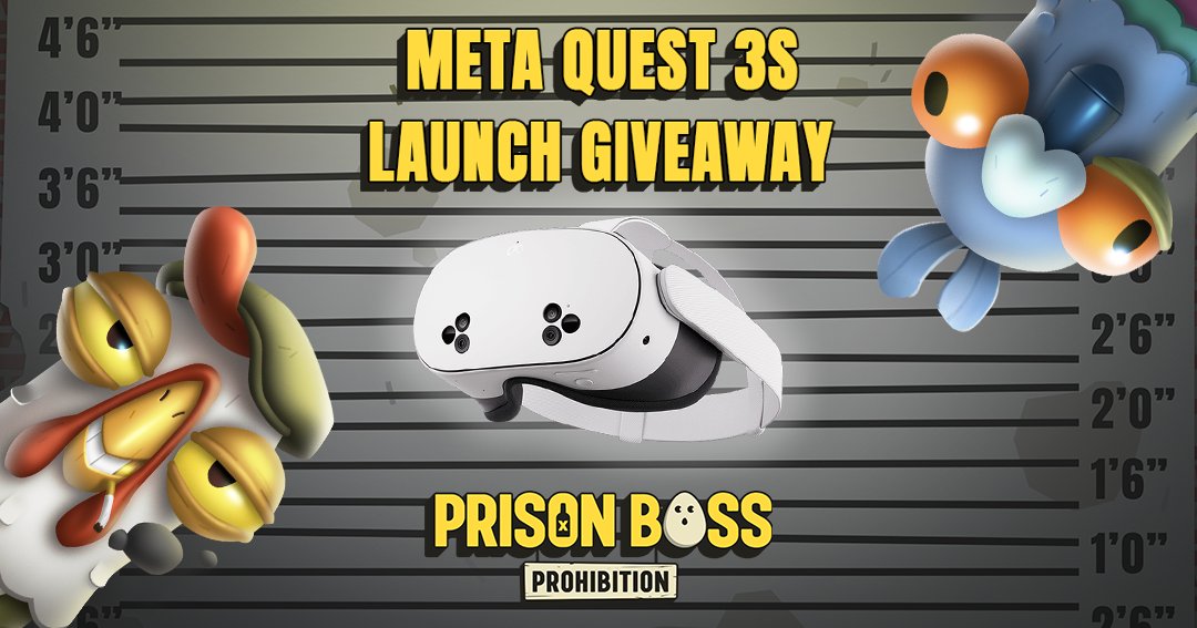 Prison_Boss_'s tweet image. A clucking Quest 3S Giveaway! 🐔
Let's host a giveaway to celebrate Prison Boss: Prohibition's release on #MetaQuest and #SteamVR! 🎁
To join, follow the link below and perform all tasks. Good luck!
gleam.io/QTBcx/prison-b…
