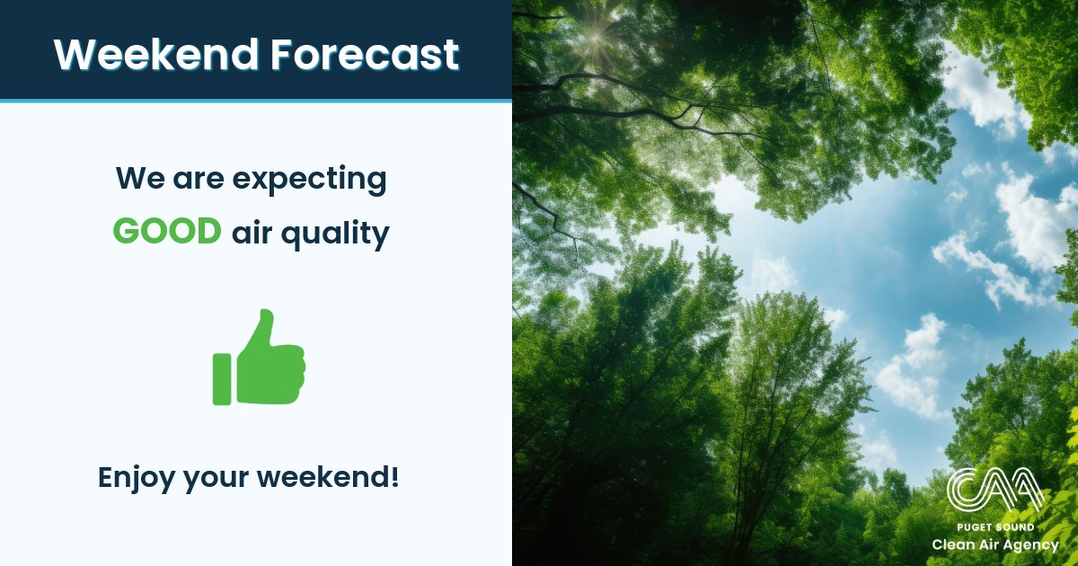 pscleanair's tweet image. For July 11-14: We’ll have mostly GOOD air quality throughout the Sound. A wildfire continues to burn in the Olympics-there’s a slight chance it may cause air quality to reach MODERATE in west Kitsap. Otherwise, the region should be sunny and pleasant. pscleanair.gov