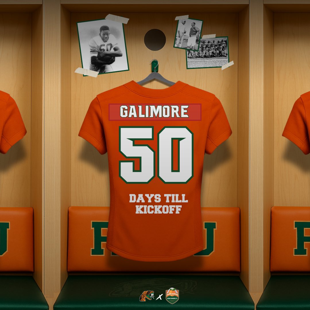 🚨COUNTDOWN TO KICKOFF🚨

⏰ 50 DAYS 🐍 

We’re paying homage to one of the coldest to ever do it at FAMU. Willie “The Wisp” Galimore.

3x All-American
295 yds in the ‘54 Classic
CFB Hall of Famer
NFL Champ

The legacy lives on. 
#Strike