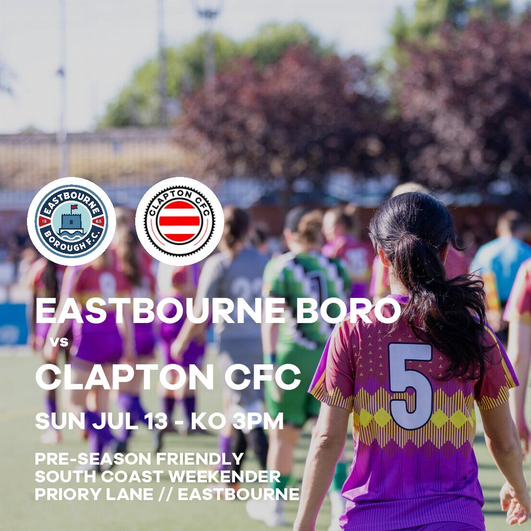 ⚽ Next match ⚽

The Clapton CFC Women's First Team start their pre-season on Sunday - the second half of our South Coast weekender.

📍 Priory Lane, Langney
🚇 Pevensey and Westham (or Eastbourne then bus)
🎟️ Free entry
🍻 Food and drink 

claptoncfc.co.uk/2025/07/08/cla…