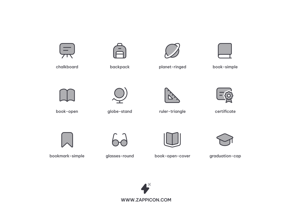 ZappiconLabs's tweet photo. Education Icons Duotone Line Style

#ui #ux #uidesign #icons #iconset #iconpack #education https://t.co/iu784V9lMB
