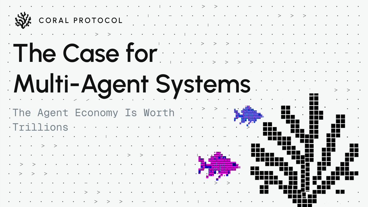 Coral_Protocol's tweet image. Why do so many AI agents fail to sustain value?
It's because they have no competitive advantage.
Coral Protocol changes this with multi-agent systems👇🧵