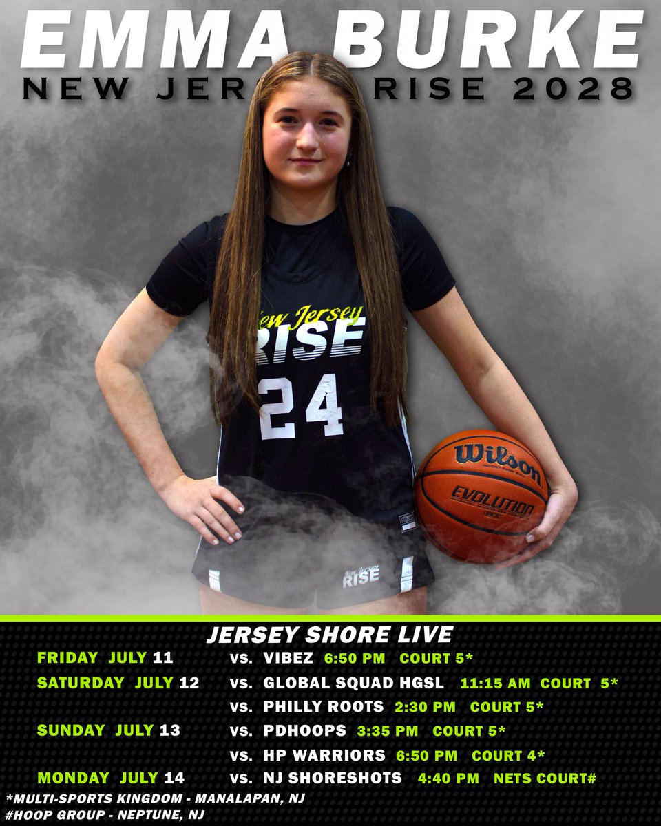 Please check out our schedule for this weekend’s Jersey Shore Live tournament!