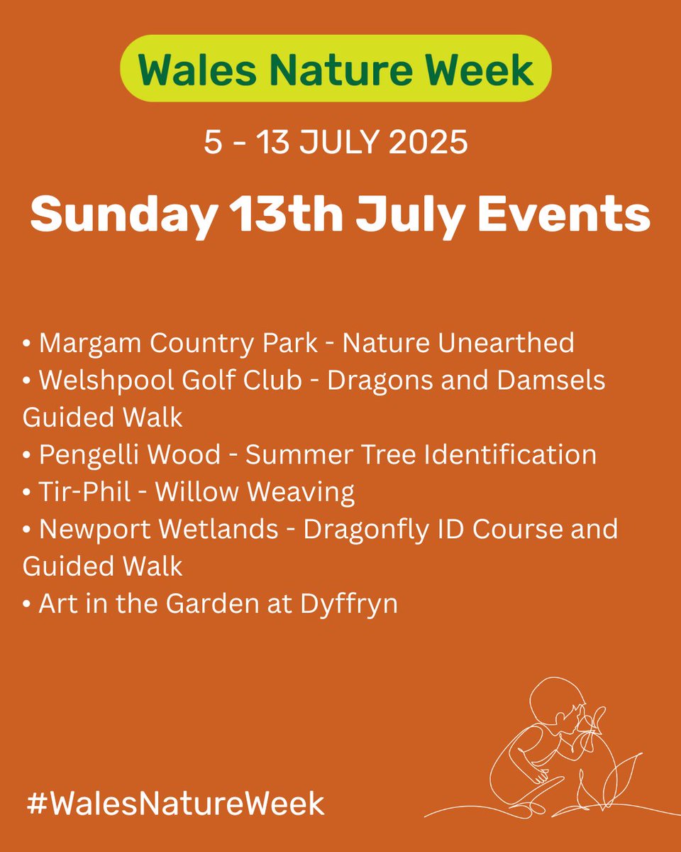 🐝🌳Sunday 13th July Events

📅 These fantastic   events are taking place tomorrow!

👉  See all the events and plan your adventure now:
 bit.ly/44zVzDx
Celebrate the wild side of Wales! 💚 #WalesNatureWeek #Nature #Wales   #GetOutside