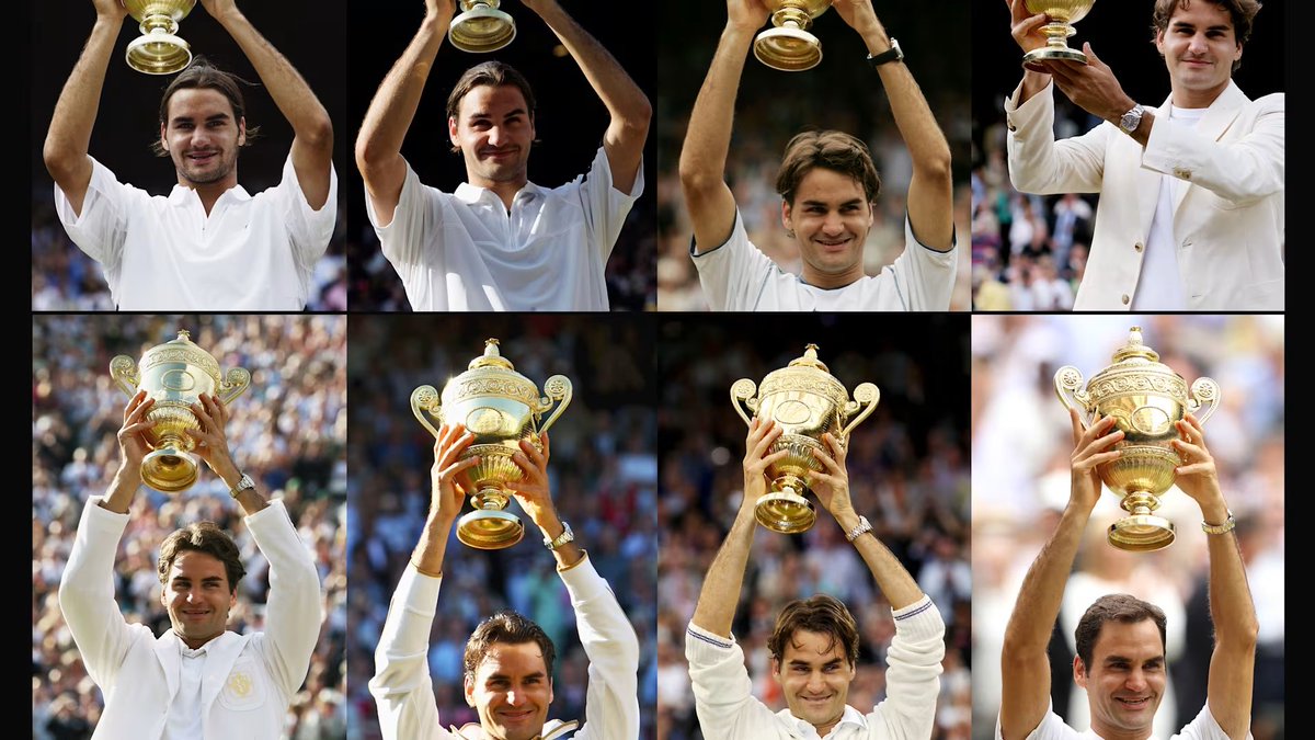 Roger still has the record for most Wimbledon titles 😀😍#Wimbledon