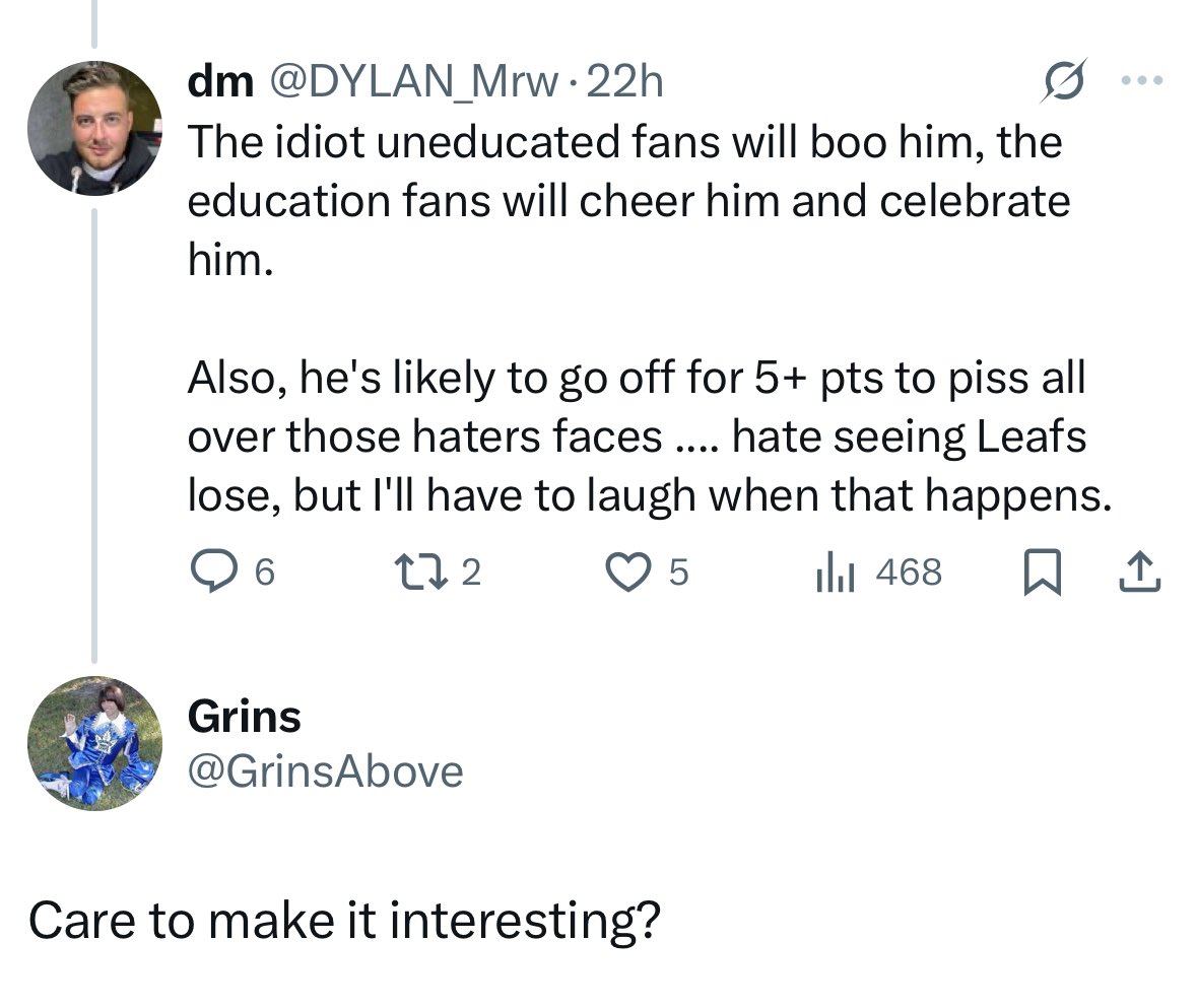 Dylan never cares to make it interesting :(