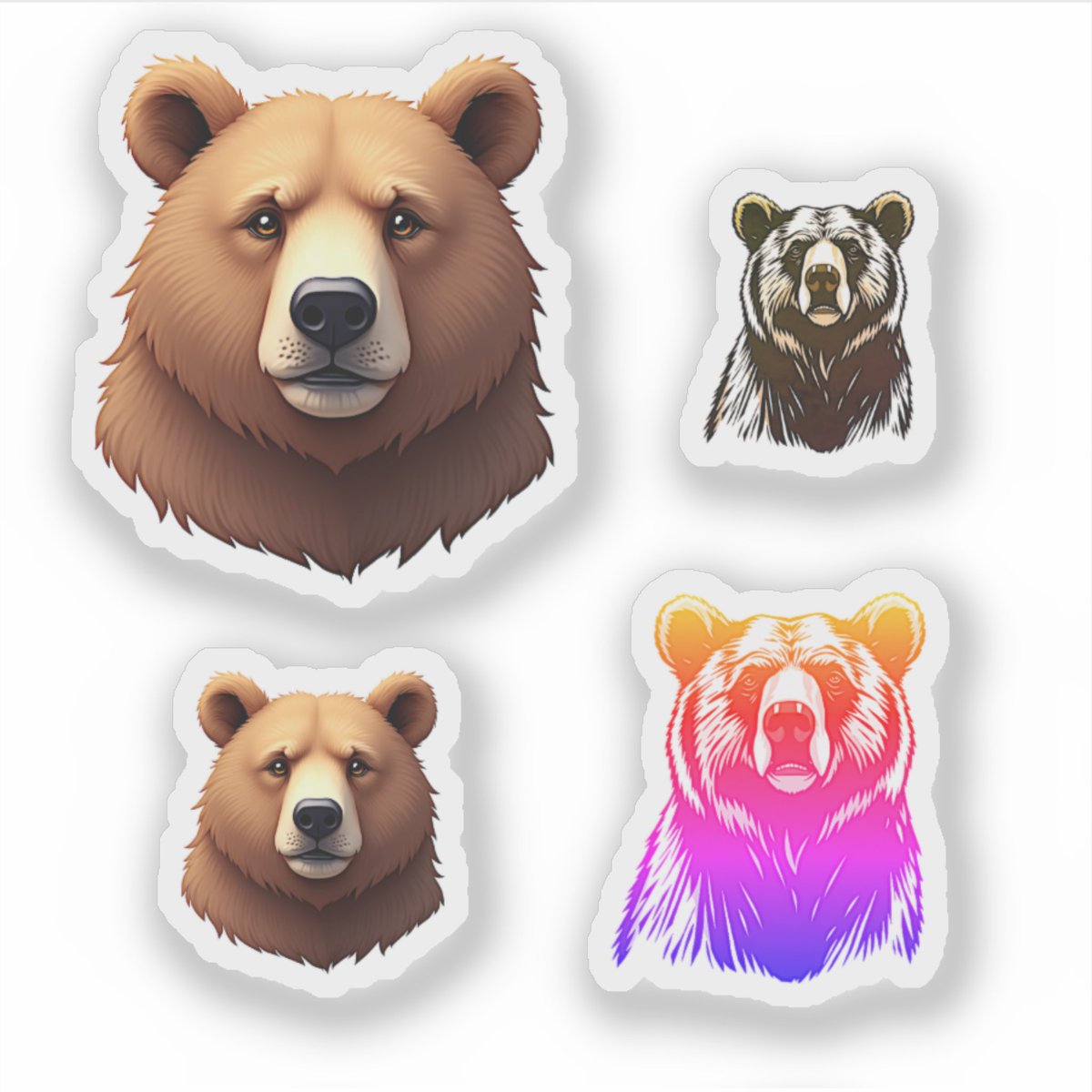 Bears stickersheet sticker zazzle.com/bears_stickers… via <a href="/zazzle/">Zazzle Inc.</a>