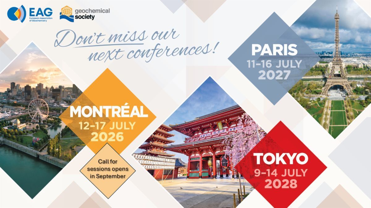 goldschmidt2025's tweet image. As #Goldschmidt2025 comes to a close, we thank you for being part of this year’s conference in Prague.
We warmly invite you to join us for the upcoming Goldschmidts:
2026: July 12–17, Montreal, Canada
2027: July 11–16, Paris, France
2028: July 09–14, Tokyo, Japan
@geochemsoc