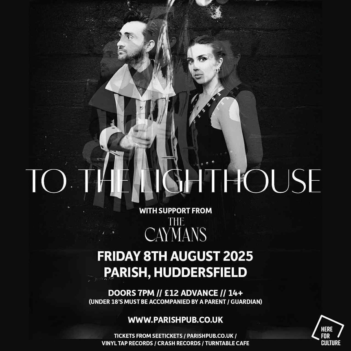 _lighthouseband's tweet photo. @CaymansBand will be joining us at @ParishHudd next month for our first headline show 🖤

More tickets are now available as we have moved the show into the main room at The Parish - grab them from the link below &amp; from our bio before they’re gone X 

https://t.co/4LqBDOJwCq https://t.co/xtRG0jon7q