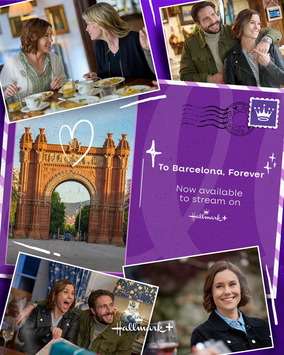 Now there's even more to love from Barcelona!

Watch #ToBarcelonaForever, the second movie in the two-part To Barcelona collection starring #AlisonSweeney and #AshleyWilliams, streaming now on #HallmarkPlus!