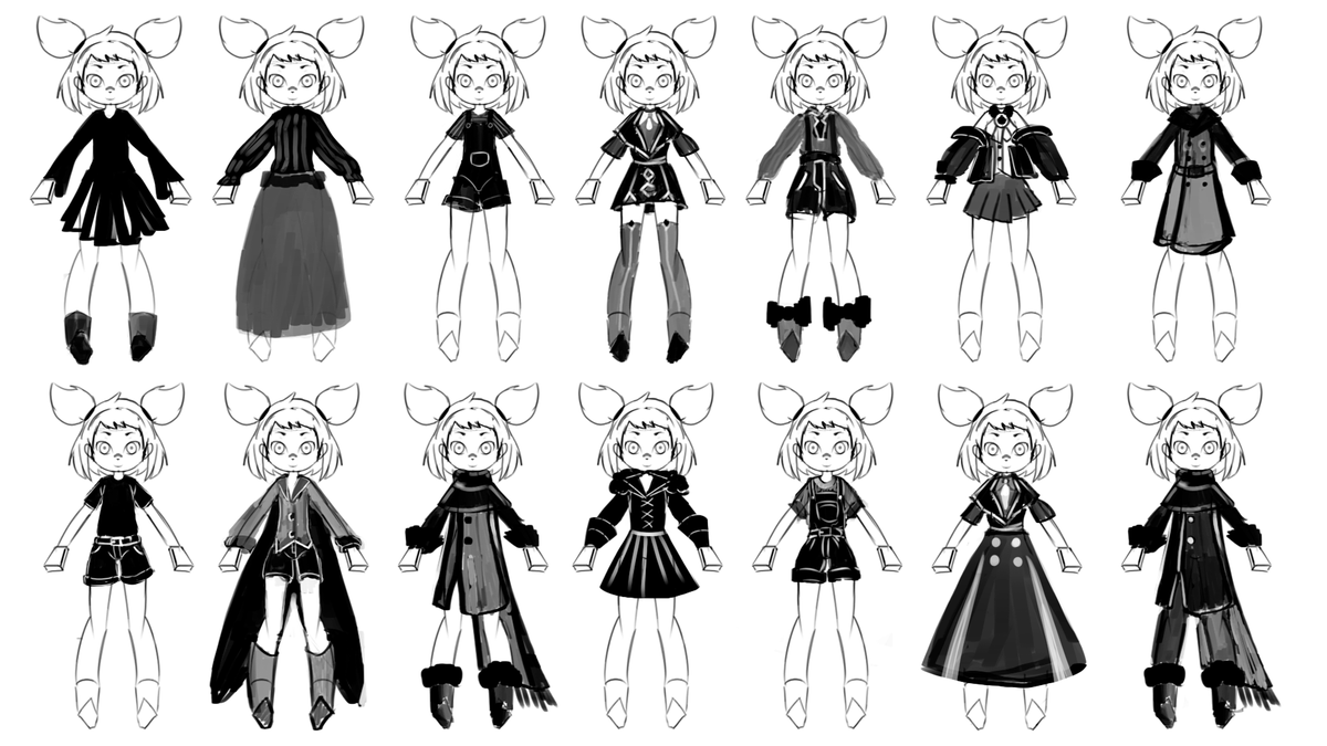 Shaxsnail's tweet image. &quot;Outfit Variations&quot;👗
my #oc