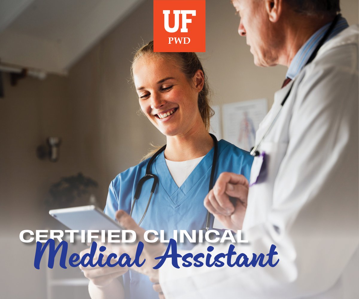 AccessUF's tweet image. Start your healthcare career as a Clinical Medical Assistant with our online certification course! Gain hands-on skills, prepare for national certification, and unlock real-world experience to stand out in a fast-growing field.
Get started today: go.ufl.edu/5r3tybz