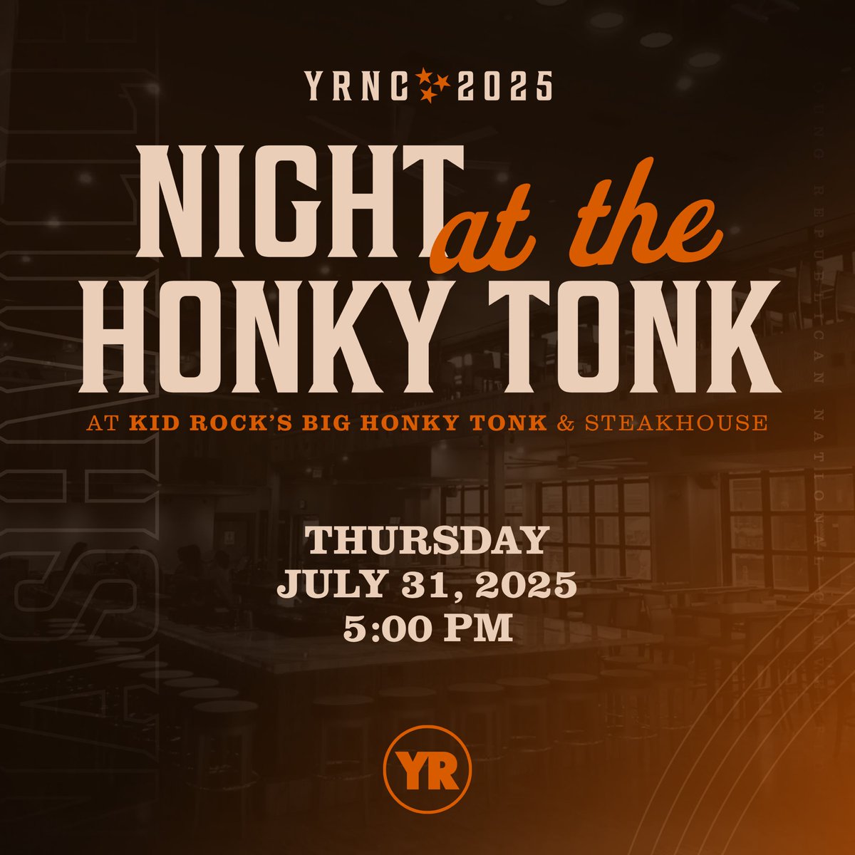 yrnational's tweet image. ๐ธ Dust off your boots and letโs hit the strip: ๐๐๐๐ ๐๐๐๐ ๐ข๐ฌ ๐ญ๐๐ค๐ข๐ง๐ ๐จ๐ฏ๐๐ซ ๐๐ซ๐จ๐๐๐ฐ๐๐ฒ!
Weโre heading to Kid Rockโs @bigasshonkytonk for a high-energy night of country vibes, cold drinks, and unforgettable memories. You wonโt want to miss this one!
๐โฆ