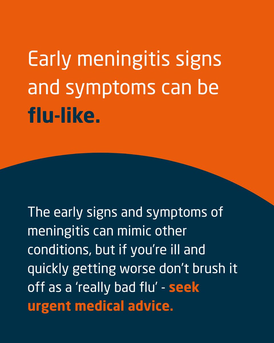 We're back with meningitis A-Z 🧡 
F is for Flu-like 🤒