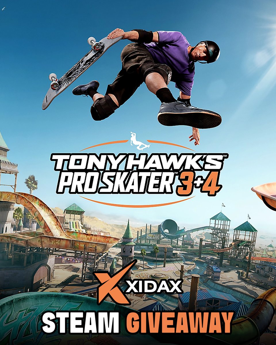 If you remember when Tony Hawk was pixelated and your soundtrack was actual punk rock… this giveaway’s for you.
We’re giving away  Tony Hawk’s Pro Skater 3+4 on steam!

✅ How to enter:
1.give us a follow and share this give away!
2. tell us who your favorite skater from the