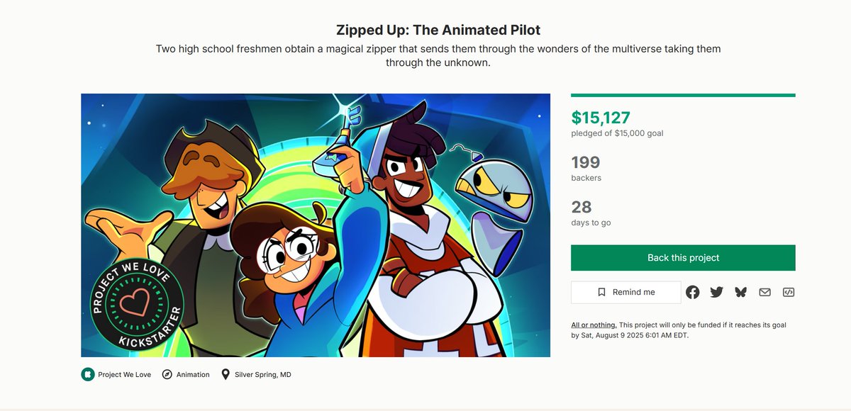 Wow. Nothing short of WOW. 

In just a day and a half, we've reached our Kickstarter goal!! THANK YOU so much to everyone who has backed so far!! We have 28 days to go, and we couldn't be anymore thrilled to venture on this adventure with you guys!! 

Zipped Up having been