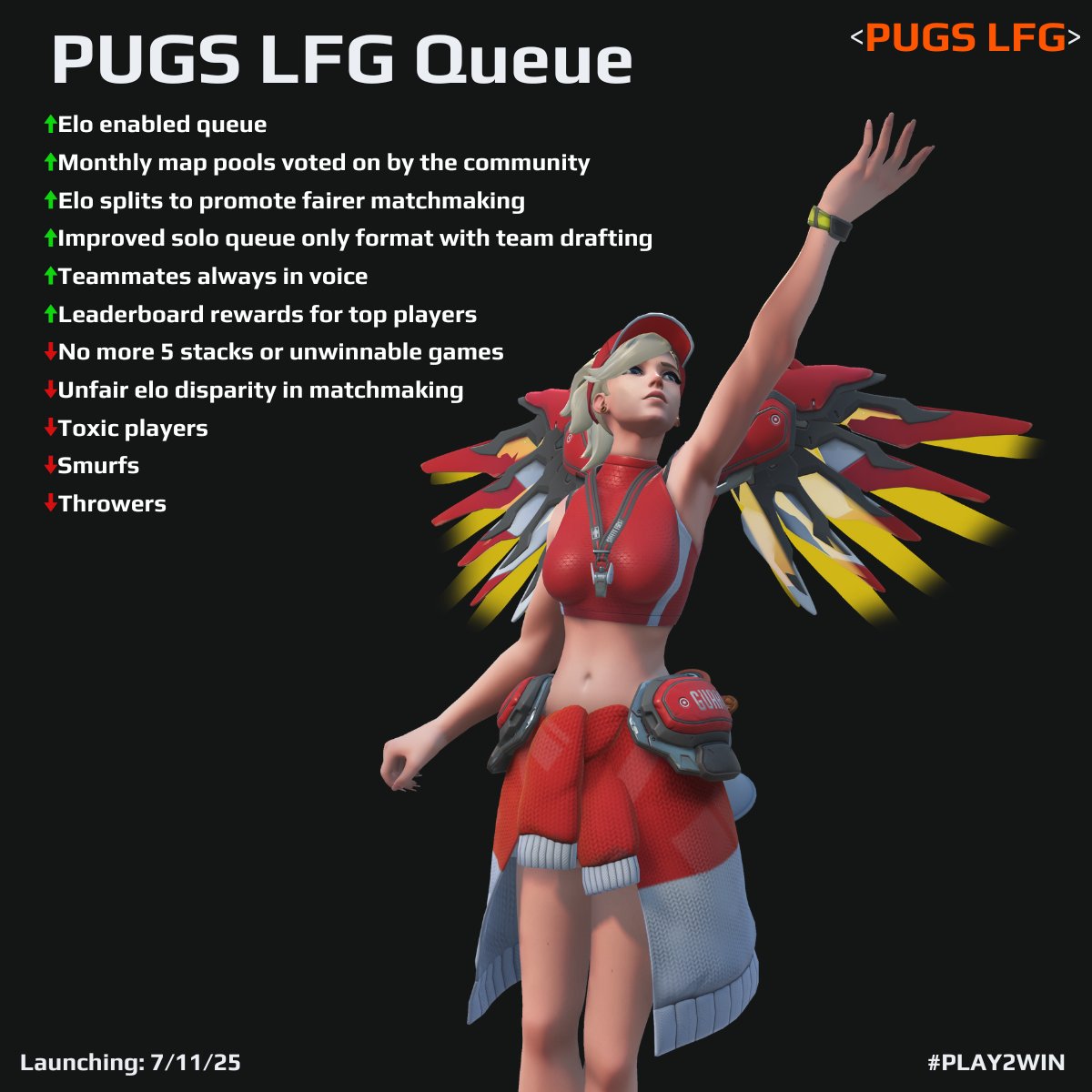OW2 PUGs LFG (@ow2pugslfg) on Twitter photo PUGS LFG is BACK
Queue up in our club on the <a href="/FACEIT_OW/">FACEIT Overwatch</a> platform launching TODAY at 5 EST!
Join our discord and club to make sure you're ready to play. (links in pinned) PUGS LFG is BACK
Queue up in our club on the <a href="/FACEIT_OW/">FACEIT Overwatch</a> platform launching TODAY at 5 EST!
Join our discord and club to make sure you're ready to play. (links in pinned)
