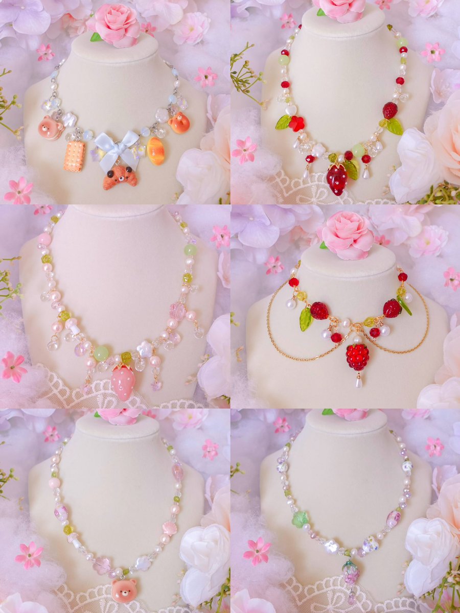 mokapuffshop's tweet image. iโm down to 1 last raspberry mojito necklace! which necklace is your favourite from this drop? ๐๐ท๐
๐๐ทโ๏ธ in order:
bakery in the sky necklace ๐ฅ
strawberry melon soda necklace ๐
strawberry matcha latte necklace ๐ท
raspberry mojito necklace ๐
bear cookie sandwhich necklaceโฆ