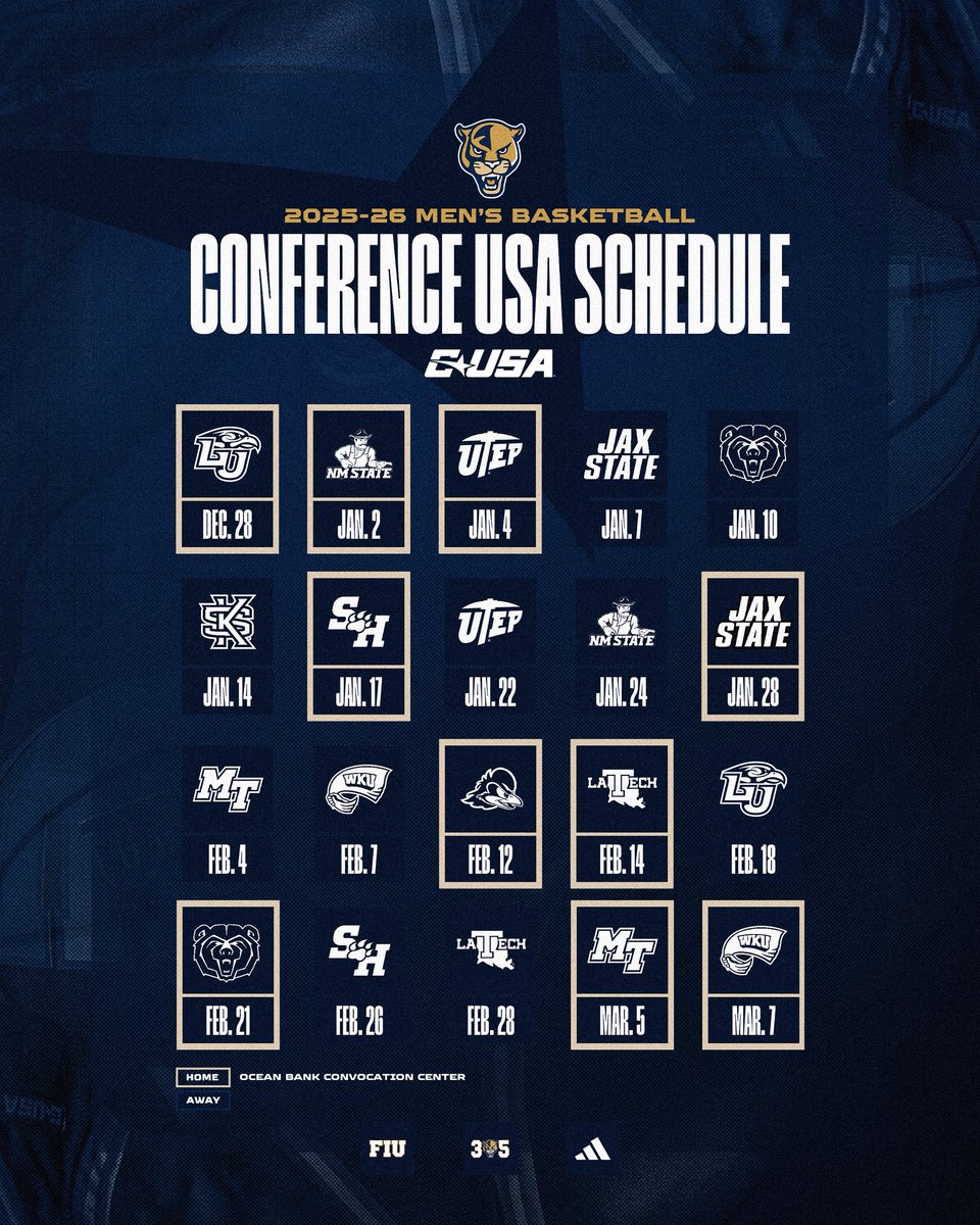 FIUHoops's tweet image. mark your calendars 🗓️
🗞️ fiusports.com/2526CUSAMBBSch…