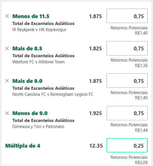 maestriatips's tweet photo. Apostas em escanteio? Feitas.
🏟️
💵 0.75u em cada
🧠 + 0.25u na múltipla (odd 12.35)
#GestãoDeBanca
#LeituraDeJogo
#OddAlta
#Multipla https://t.co/LIBSHdxtx8