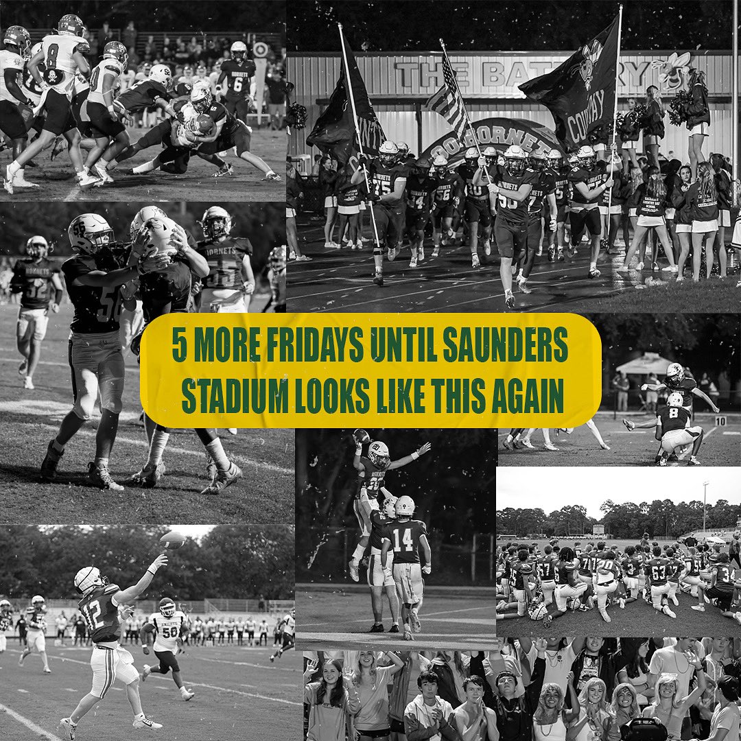 Just five more weeks until our first varsity home game!!