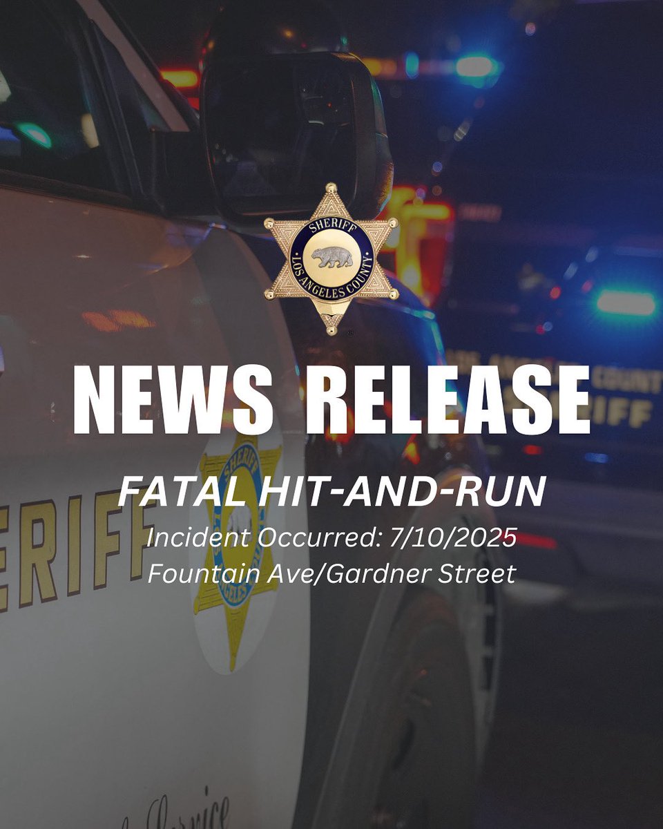 Traffic Investigators from the West Hollywood Sheriff's station are investigating the circumstances of a fatal hit and run traffic collision involving a white older model BMW sedan and a bicyclist.