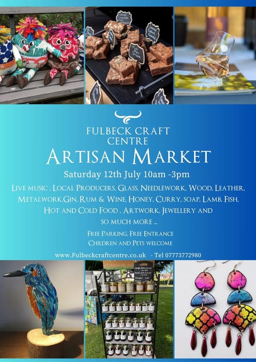 Tomorrow I'm back at this lovely artisan market at @fulbeckcraftcentre
If you haven't been before then do consider coming along. Lots of different stalls with food, drink and crafts plus you can have a drink or lunch at the Crafty Cafe
#LincsConnect #Lincolnshire #UKMakers