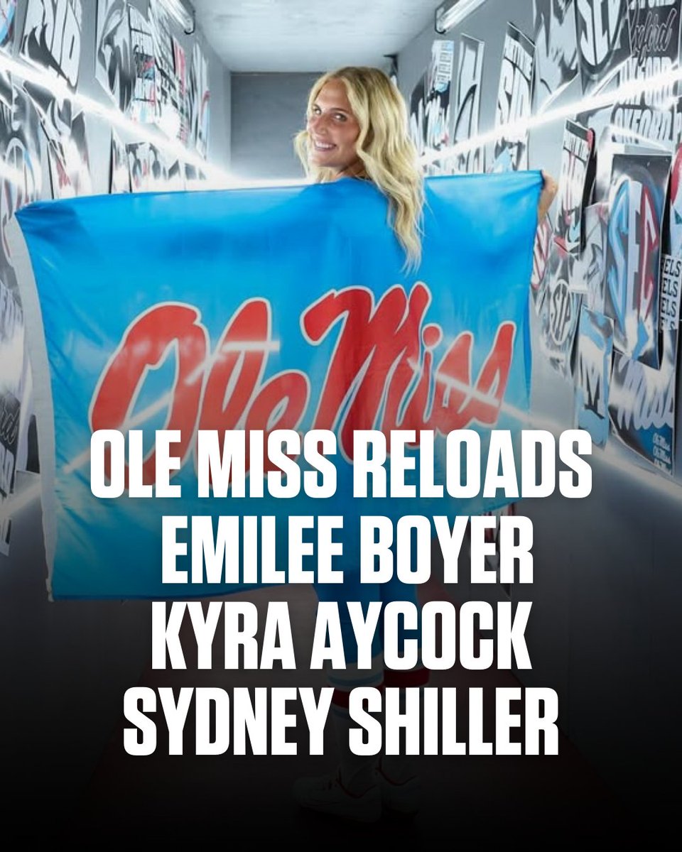 FloCollegeSB's tweet image. Ole Miss has been busy this summer 👀
Incoming Transfers
Hope Jenkins, UConn
Kyra Aycock, Ok St
Emilee Boyer, West Texas A&M
Laylonna Applin, Angelo St
Cassie Reasner, Kentucky
Sydney Shiller, Texas Tech
Kennedy Bunker, Fresno St
Makenna Bellaire, Florida
#transferportal