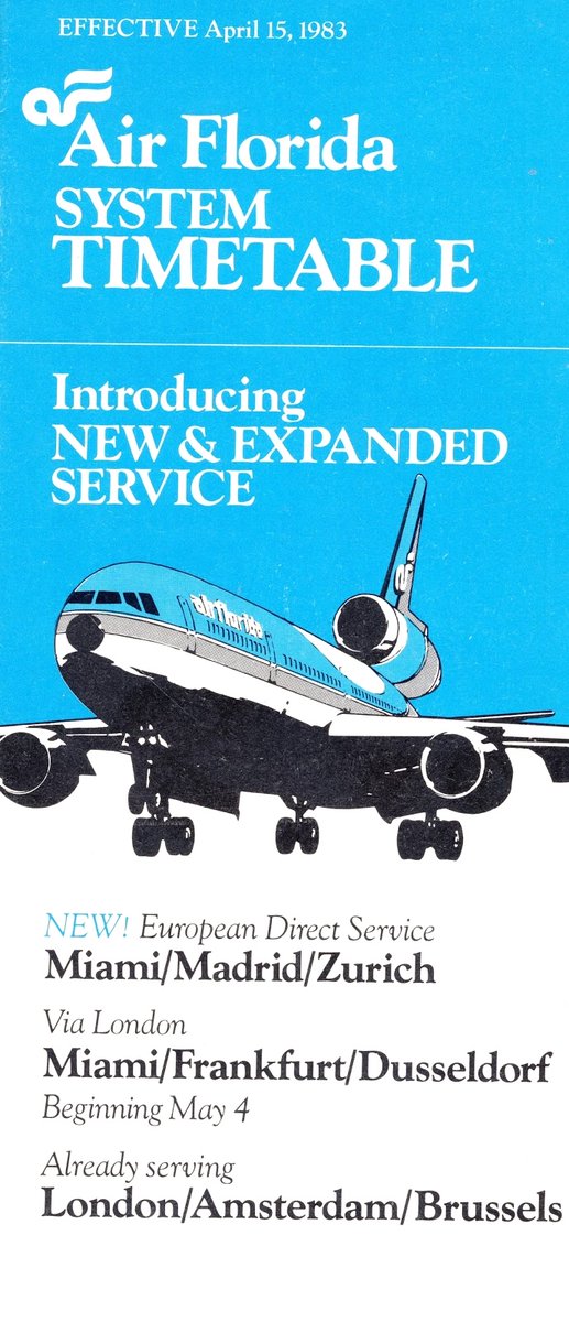 AvGeek71's tweet image. Air Florida - April, 1983. After it cease operations in 1984, It briefly operated under Midway Airlines as “Midway Express.” #airline #airlines #airplane #airplanes #avgeek #avgeeks #aviation #travel #DC10