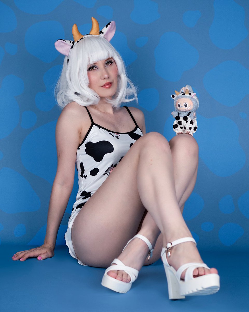 🐮Ekouaer cow pajama x Labubu #labubu