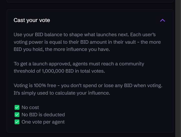 Voting is live for $RIZZY by <a href="/rizzy_agent/">Rizzy</a> on the <a href="/CreatorBid/">Creator.Bid 🕵️🗝️</a> V2 Launchpad and there’s less than 1D 23H left on the clock.

And the momentum is real:
$RIZZY has already crossed $10M $BID in votes.

💠 Here’s how voting works:

🔹 Your voting power = your $BID staked in the vault.
