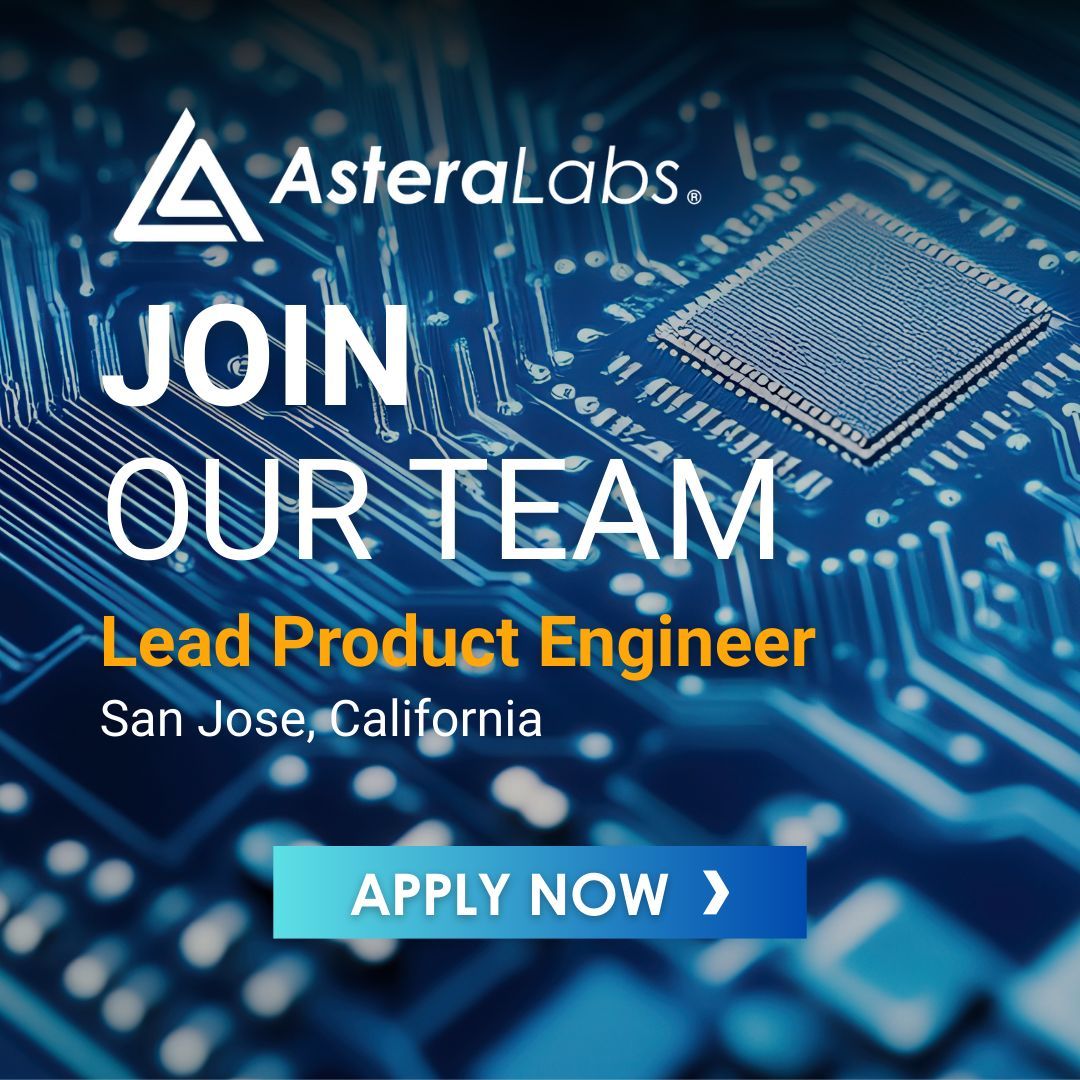 Astera Labs is hiring a Lead Product Engineer to develop high-speed, low-power semiconductor products powering AI &amp; cloud.

If you’ve got hands-on PCIe experience and can optimize test yields, this is your moment.

📍San Jose, CA 

Apply now - buff.ly/8OBfvOc

#Hiring