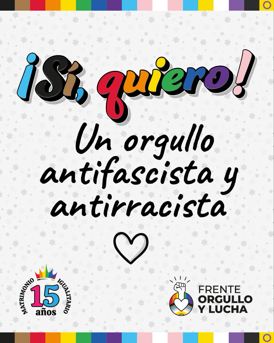 Celebramos 15 años de Matrimonio Igualitario

📢 ¡Sí, quiero! Seguir luchando

📅 sábado 12 de julio – 20 hs
📍 Multiespacio Gascón 104, CABA
🎶 Festejo del amor y la igualdad.

📍La entrada gratuita en:

festejamosjuntos.eventbrite.com.ar