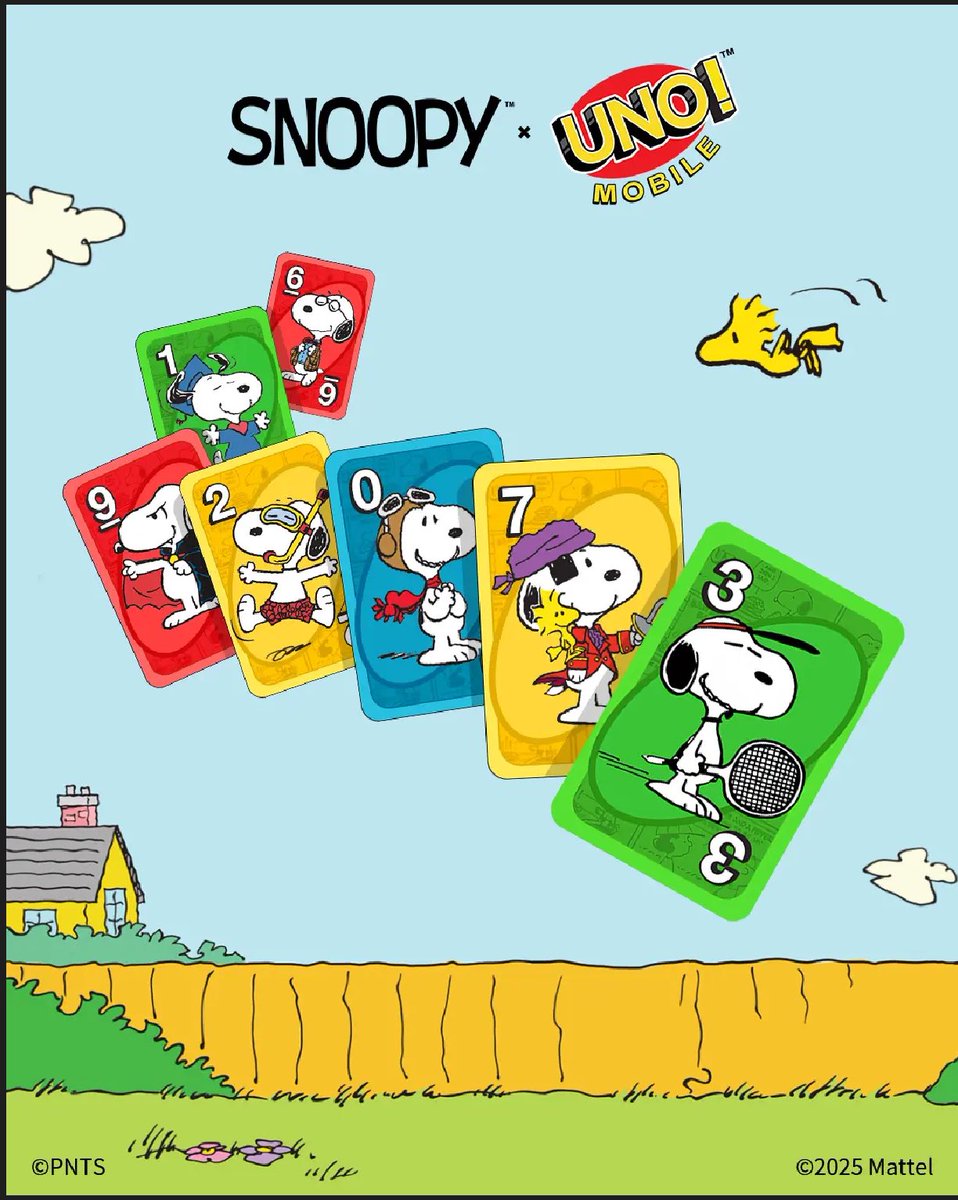 Snoopypictuers's tweet image. Snoopy’s UNO strategy?
Play with yourself… you’ll never lose. 😎🐶
🔗 facebook.com/UNOnow
🎁GIft Code:SNOOPYUNO2025