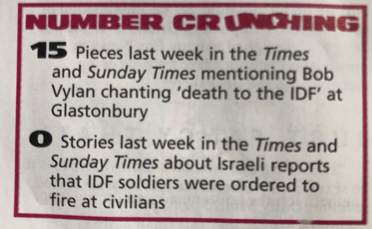 Sometimes it takes #PrivateEye to put things into proper proportion. The media  obsession with Bob Vylan. And silence on the war crimes of the IDF.