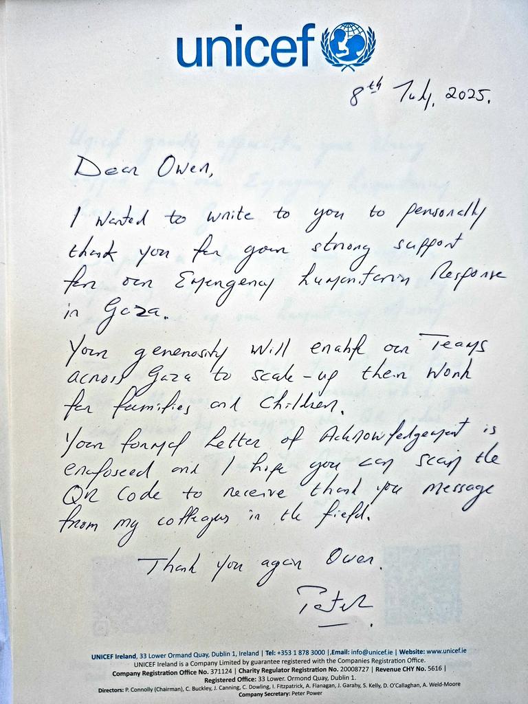OwenOShea's tweet image. A thank you message from @unicefireland to everyone who supported the recent fundraiser #MilltownforGaza and which raised €5,300 to support the humanitarian effort in Gaza.
Thanks again to everyone who contributed and to the musicians and performers on the night 🙏 🤲
#Gaza