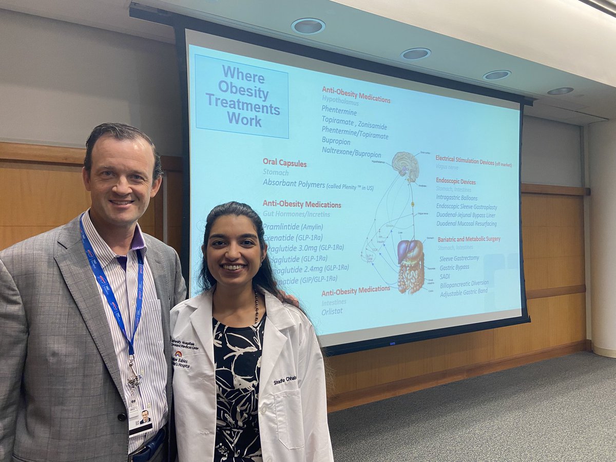 CCF_IMCHIEFS's tweet image. World class didactics from @drbutsch and @ShradhaChhabria on #ObesityMedicine! It’s so important for our doctors to understand weight stigma and have many evidenced-based tools for a multifactorial approach to weight management. #InternalMedicine #MedEd #GME @ClevelandClinic