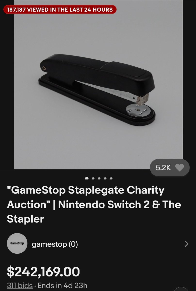 AJSpades21's tweet photo. @BubStine @gamestop Currently $242k https://t.co/nCxZpqYlw1