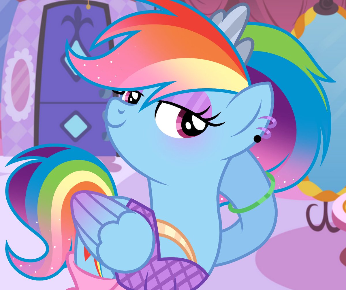 Drew a dashie dancing outfit 🌈