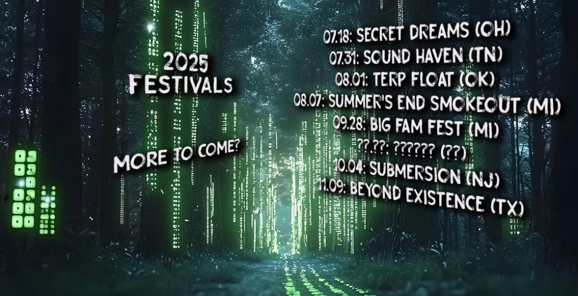 The_Widdler's tweet image. 2025 Festivals.

Any others you want to see me at? Let ‘em know.