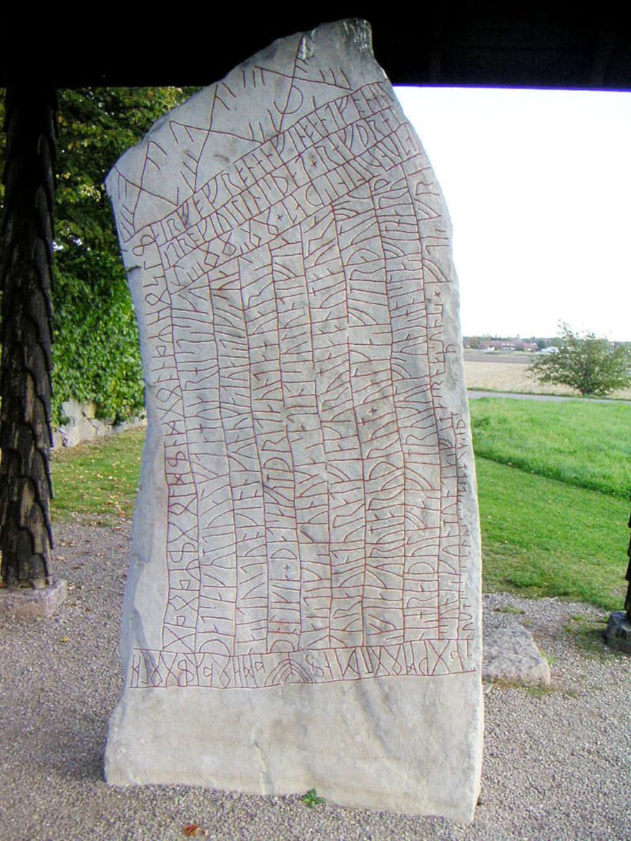 The Rök runestone in Sweden holds the longest known runic inscription, carved around 800. Made as a memorial for a lost son, the text blends personal grief with legends of Theodoric the Great, ancestral battles, and reflections on the future. Written in five different rune