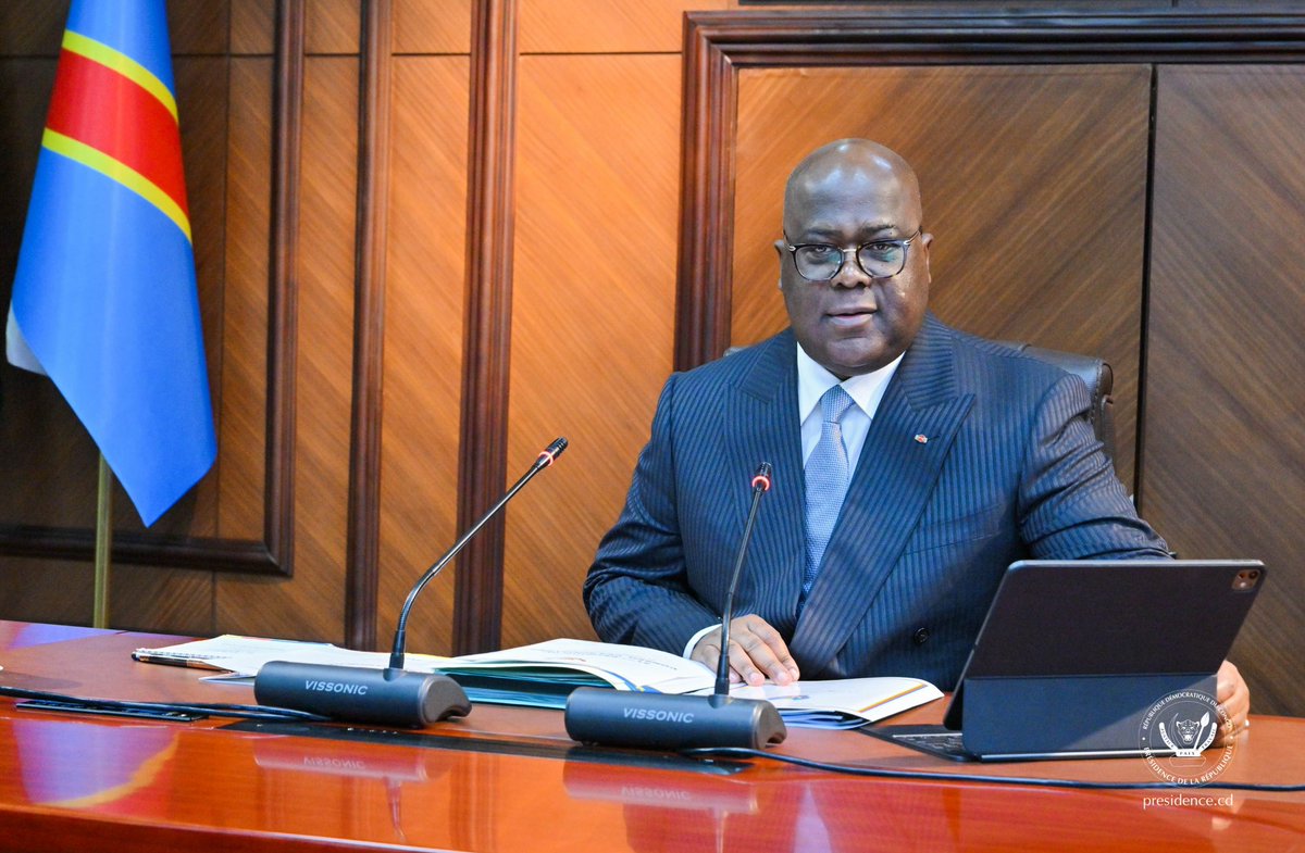 Presidence_RDC's tweet image. Sous la présidence du président de la République-Chef de l’État , les membres du gouvernement Suminwa participent, ce vendredi à la Cité de l’Union africaine, à la 51ème réunion ordinaire du Conseil des ministres.
presidence.cd/link/WcCVbIbMVC
